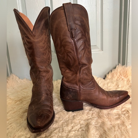 Tecovas The Annie Boots in Café Leather size 8 - Picture 3 of 14